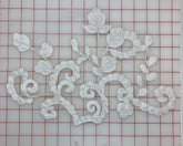 Applique - Beautiful White Corded Dyeable  Close-Out